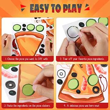 Create Fun with 24 DIY Pizza Stickers for Kids