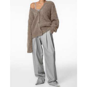 Yimoon Womens Fuzzy Cardigan Sweater Stylish & Cozy