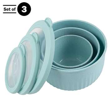 Classic Cuisine Set of 3 Safe Nesting Bowls with Lids