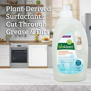 Biokleen Natural All Purpose Cleaner - Makes 64 Gallons - Super Concentrated, Eco-Friendly, Plant-Based, No Artificial Fragrance, Colors or Preservatives, 64 Ounces