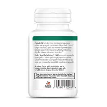 Kyolic Aged Garlic Extract Formula 102, Ginger and Glucanase Enzyme Complex, 100 Vegetarian Capsules (Packaging May Vary)