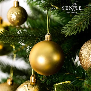 Gold Shatterproof Christmas Ball Ornaments Set of 32