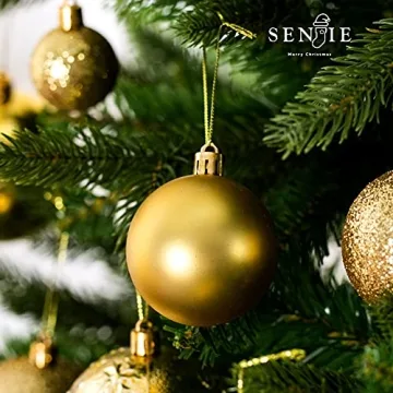 Gold Shatterproof Christmas Ball Ornaments Set of 32