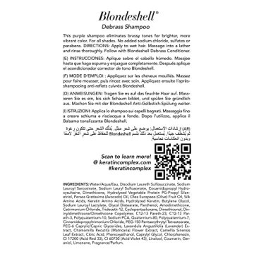 Neutralize Brassiness with Keratin Complex Blondeshell Shampoo