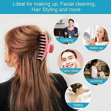CRTWDMAN 12pcs Large Hair Claw Clips for All Hair Types