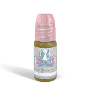 Perma Blend Pigment Makeup Ink for Eyebrows, Eyes, Lip, Scalp, Professional Cosmetic Pigment - Olive...