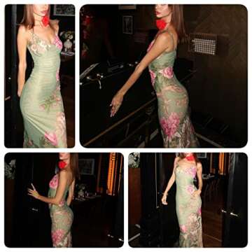 HOXIJIA Women Floral Maxi Dress - Summer Elegance