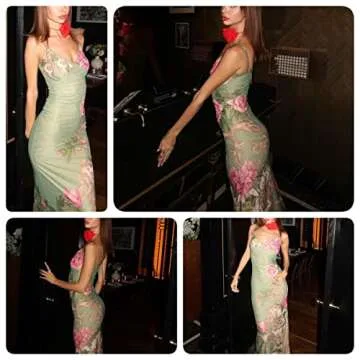 HOXIJIA Women Floral Maxi Dress - Summer Elegance