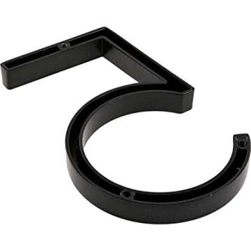 Distinctions 844715 Upgraded 5" Black Floating House Number 5