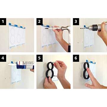 Distinctions 844715 Upgraded 5" Black Floating House Number 5