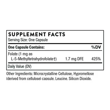 Thorne 5-MTHF - Active Folate for Mood and Heart Health