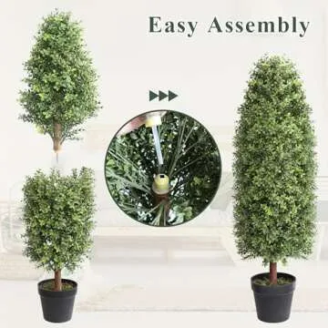 Stylish 3.6ft Artificial Topiary Trees - Set of 2