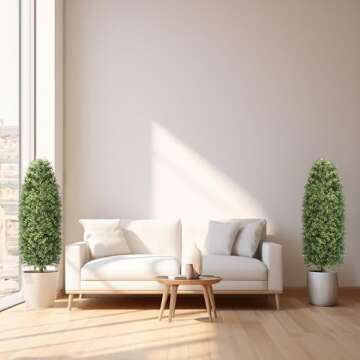 Stylish 3.6ft Artificial Topiary Trees - Set of 2