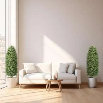 Stylish 3.6ft Artificial Topiary Trees - Set of 2