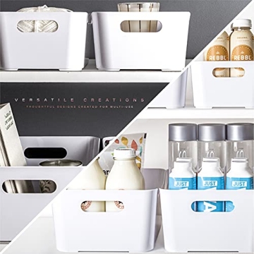 BINO Plastic Storage Bins, 2 Pack Organizer for Home