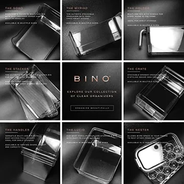 BINO Plastic Storage Bins, 2 Pack Organizer for Home