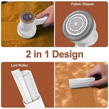 HOMEASY Rechargeable Fabric Shaver with LED Display