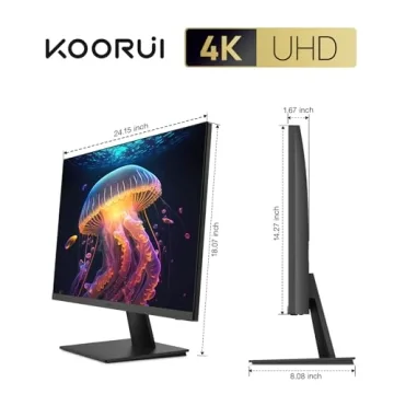 KOORUI 27 Inch 4K UHD Monitor Stunning IPS Display