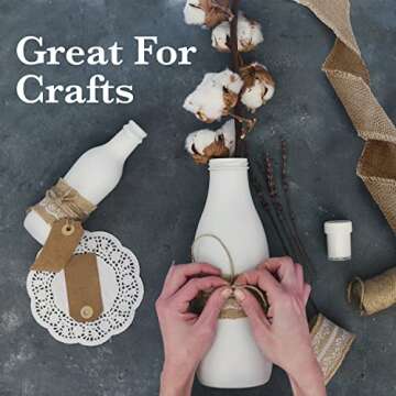 Burlap Ribbon 3 Inch Wide - Burlap Roll Fabric Ribbon, 10 Yard Burlap Ribbon for Crafts, Burlap Flower Wrap, Rustic Ribbon for Gifts, Holidays and Decorations