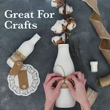 Burlap Ribbon 3 Inch Wide - Burlap Roll Fabric Ribbon, 10 Yard Burlap Ribbon for Crafts, Burlap Flower Wrap, Rustic Ribbon for Gifts, Holidays and Decorations