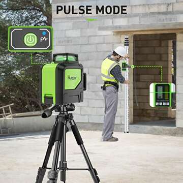 Huepar 902CG Cross Line Laser Level with 360° Coverage