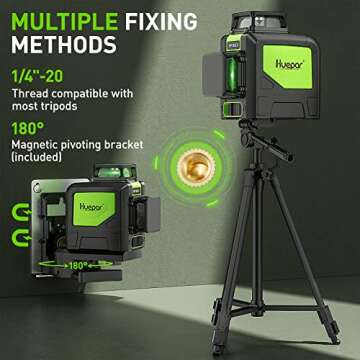 Huepar 902CG Cross Line Laser Level with 360° Coverage