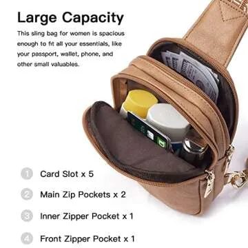 Telena Small Sling Bag for Women Fashionable Crossbody