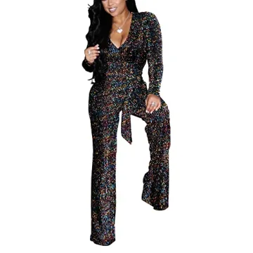 LightlyKiss Elegant Sequin Jumpsuit for Women