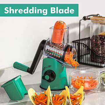 Rotary Cheese Grater - Easy Slicing & Shredding Tool for Kitchen