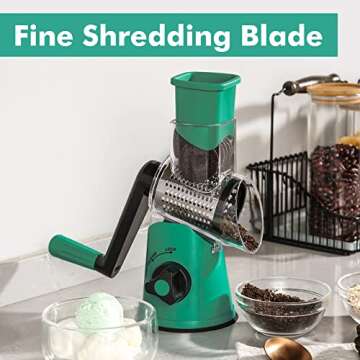 Rotary Cheese Grater - Easy Slicing & Shredding Tool for Kitchen
