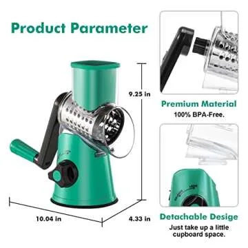 Rotary Cheese Grater - Easy Slicing & Shredding Tool for Kitchen