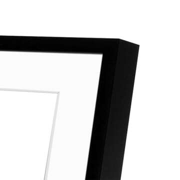 Frametory, 5x7 Black Aluminum Picture Frame - Set of 2 - Ideal for Displaying 4x6 Photos with Mat or 5x7 Without Mat - Real Glass Front - Simple Gallery Wall Frames for Art Prints and Posters