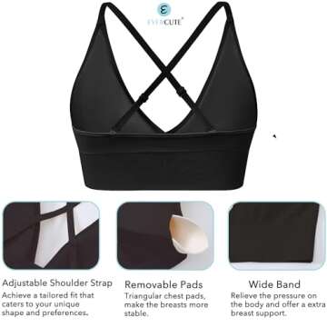 Evcute Adjustable Wireless Sports Bras for Women