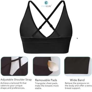 Evcute Adjustable Wireless Sports Bras for Women