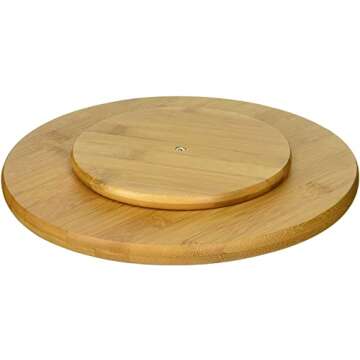 Lipper International 8301 Bamboo Wood 10" Kitchen Turntable