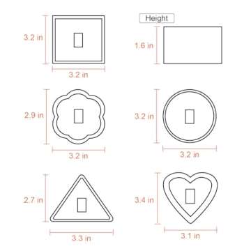 HULISEN Set of 5 Cake Ring Mold, Stainless Steel 3 inch Round Dessert Mousse Mold with Pusher & Lifter Cooking Rings, Tuna Tartare Mold (Include 5 Rings and 5 Pusher)