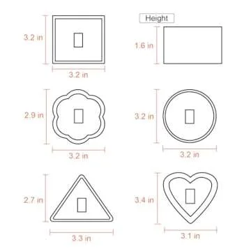 HULISEN Set of 5 Cake Ring Mold, Stainless Steel 3 inch Round Dessert Mousse Mold with Pusher & Lifter Cooking Rings, Tuna Tartare Mold (Include 5 Rings and 5 Pusher)