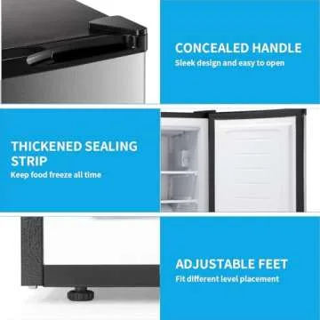 Compact LHRIVER Mini Freezer with Adjustable Features