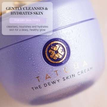 Tatcha Replenish & Soften Ritual Set, Amazon Holiday Exclusive, Dewy Skin Cream, The Rice Wash, The Camellia Cleansing Oil + The Essence