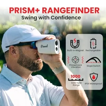 Pinned Prism+ Slope Golf Rangefinder USB Rechargeable