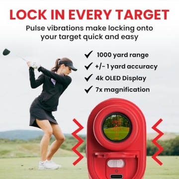 Pinned Prism+ Slope Golf Rangefinder USB Rechargeable