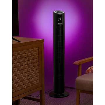HOLMES 42" Digital Tower Fan with Accent Light and Remote Control