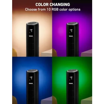 HOLMES Digital Tower Fan with Accent Light & Remote Control