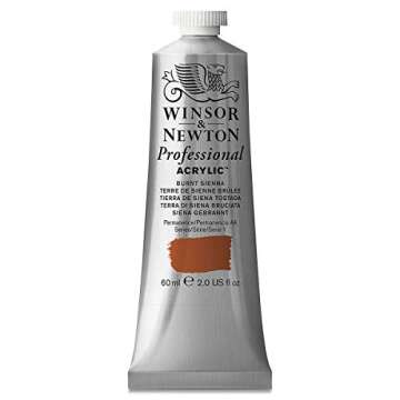 Winsor & Newton Professional Acrylic Paint, 60ml (2-oz) Tube, Burnt Sienna