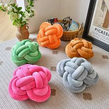 Xuyier 12" Knotted Pillow Ball for Couch and Bed
