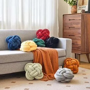 Xuyier 12" Knotted Pillow Ball for Couch and Bed