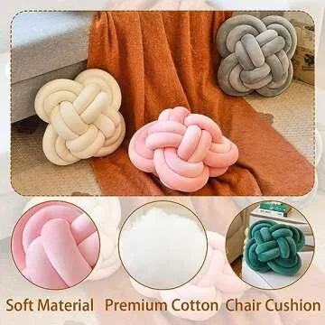 Xuyier 12" Knotted Pillow Ball for Couch and Bed