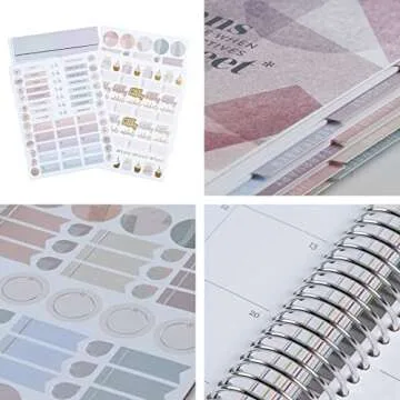 7" x 9" 18 Month Spiral Bound Life Planner ( July 2022 - Dec 2023 ) - Harmony Neutral Vegan Leather Cover + Harmony Neutral Interior Pages. Hourly Weekly and Monthly Agenda by Erin Condren.