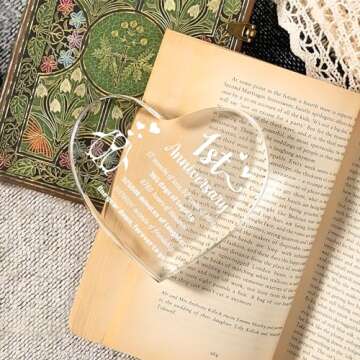 1 Year Anniversary Wedding Gifts for Him Her, One Year Anniversary Boyfriend Gifts, Penguin Couple Gifts 1st Happy Anniversary Card for Girlfriend Husband Wife, Romantic 1st Anniversary Ideas