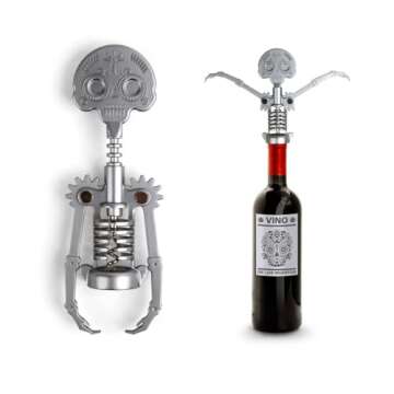 Kikkerland Day of the Dead Corkscrew, Day of Dead, Silver